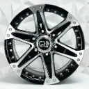 RIN 16X8 6-114.3 R1 SPORT 961 MACHINE BLACK ET0 CB66.1
