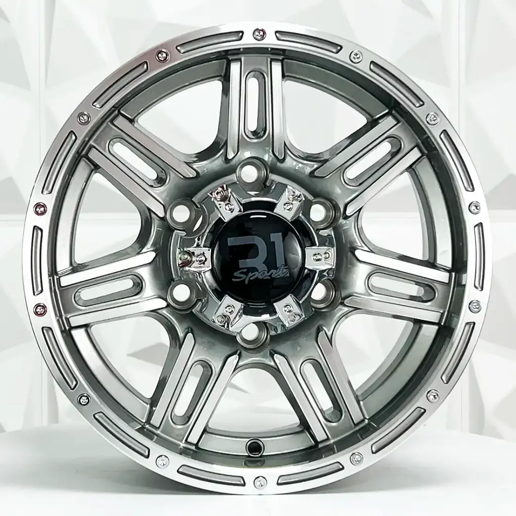 RIN 14X6 6-139.7 R1 SPORT LGS14 GUNMETAL MACHINE FACE MACHINE LIP ET0 CB108.2