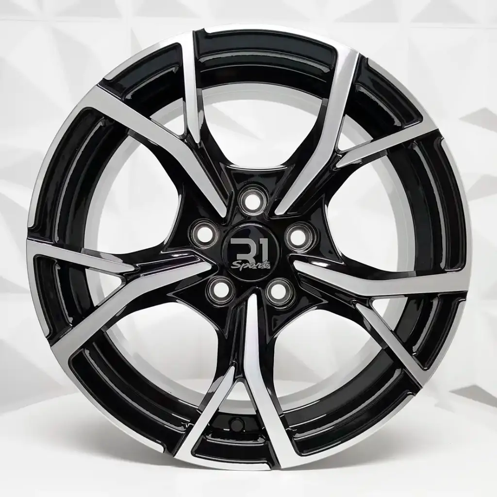 RIN 15X6.5 5-100 R1 SPORT VH2002 BLACK MACHINE FACE ET35 CB57.1